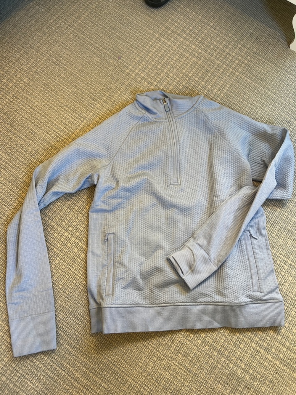 lululemon athletica Women's Light Blue Zip-Up Pullover